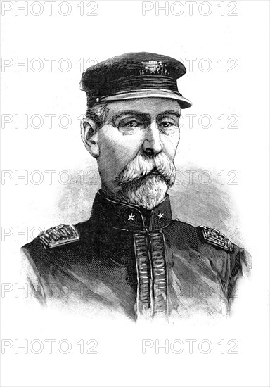 L'amiral Sampson, commandant la flotte américaine in "Le Journal illustré" (1898)