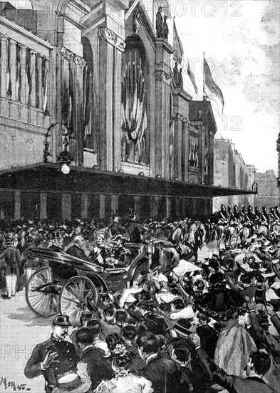 French President Félix Faure arriving at the Gare du Nord in Paris (1897)