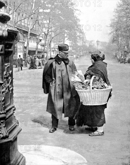 Lily-of-the-valley vendor, Boulevard des Italiens, Paris (1925)