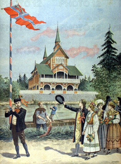 Le pavillon de la Norvège à l'exposition universelle de Paris, du 13 mai 1900
