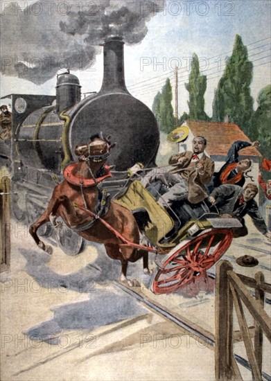 Three people crushed by a train (1901)