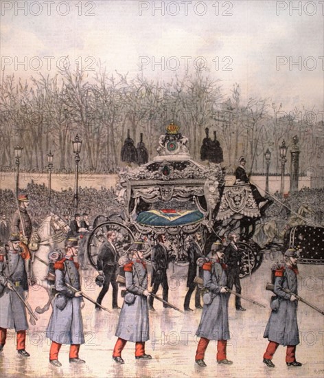 Funérailles de l'ex-empereur du Brésil, Dom Pedro, à Paris, du 26 décembre 1891