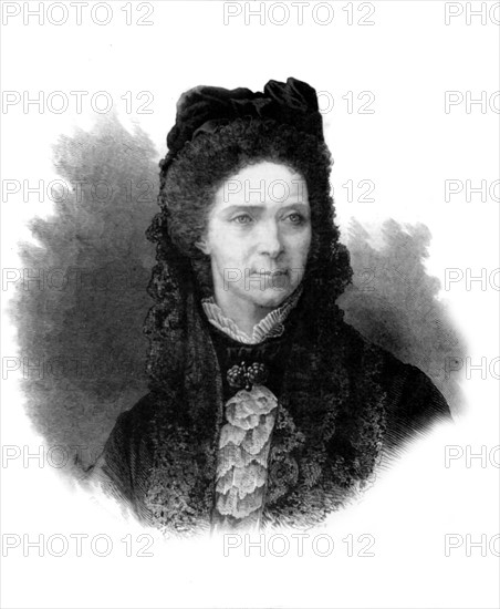 Portrait of empress of Russia, Maria Alexandrovna, in "Le Monde illustré", 6-12-1880