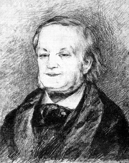 Le dernier portrait de Richard Wagner, fait par M. Renoir, in "Le Monde illustré" du 23 avril 1887