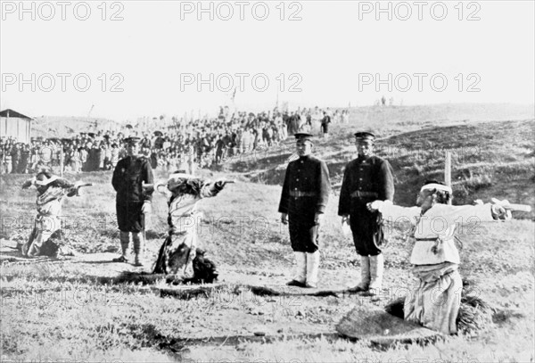 Execution of Koreans by the Japanese in Tam-Yang, Korea  (1907)