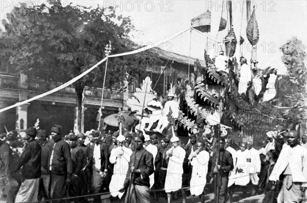 Funeral of Norodom I, King of Cambodia, in Pnom-Penh (1906)