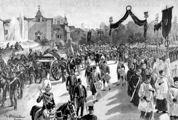 King Humbert I's funeral, in Rome (1900)