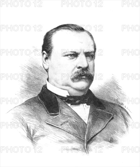 Portrait de M. Stephen Grover Cleveland,  in "Le Monde illustré" du 8 novembre 1884.