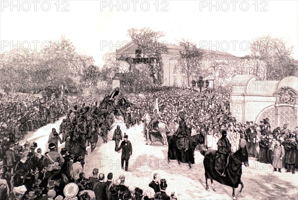 Funeral of Munkacsy in Budapest (May 9, 1900)