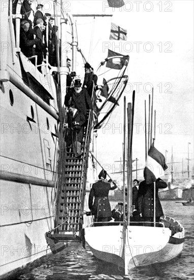 Guerre du Transvaal. 
Arrivée du président Krüger à Marseille, en 1900.