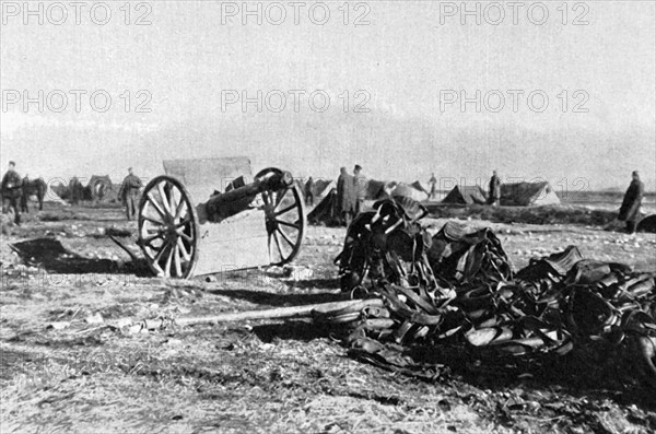 Première Guerre Mondiale.
Les Serbes à Scutari, en Albanie (1916).