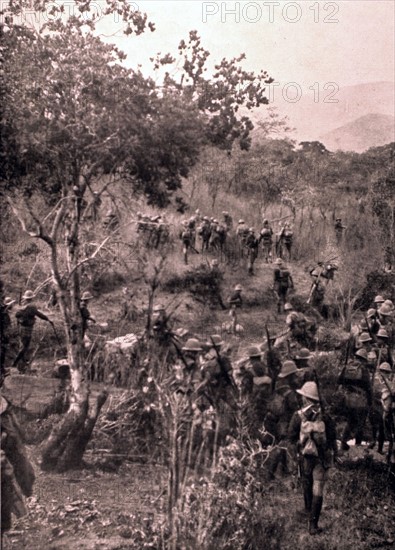 Première Guerre Mondiale. 
La conquête des colonies africaines de l'Allemagne (1916).