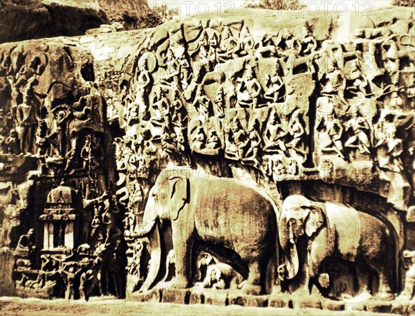 Inde. A Mahabalipuram, sur la côte du Coromandel