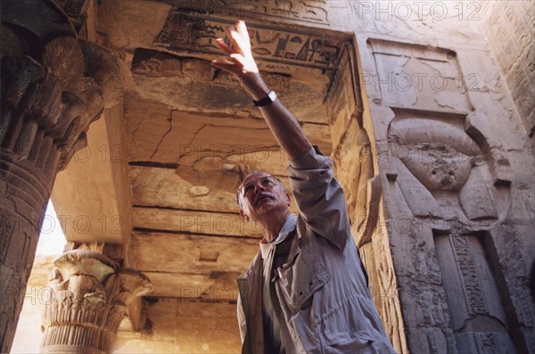 Christian Jacq at the Ramesseum site