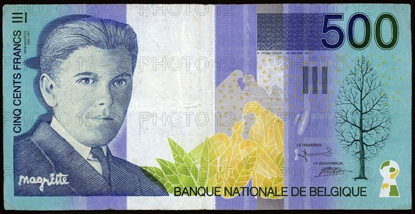 500 Belgian Francs banknote