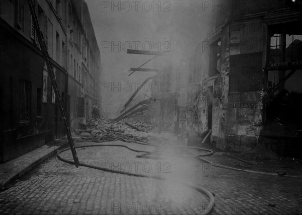 Incendie rue du Fer à Moulin, Paris