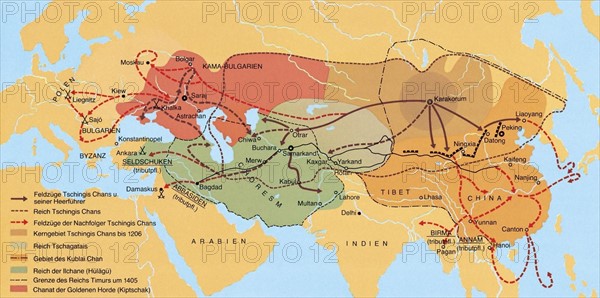 Carte de l'Asie centrale
