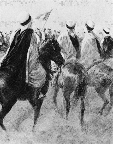 Troupes de la mission française Foureau-Lamy près de l'oasis d'Ouargla (1900)