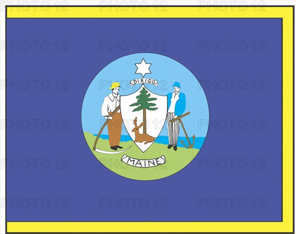 Maine State Flag Photo12 