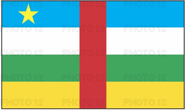 Drapeau de la République de Centre Afrique