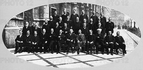 Photograph of the 41 members of the Labour Party in Great Britain