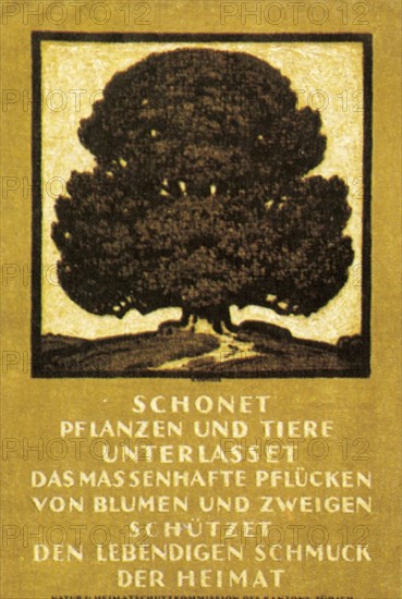 German poster for the protection of nature