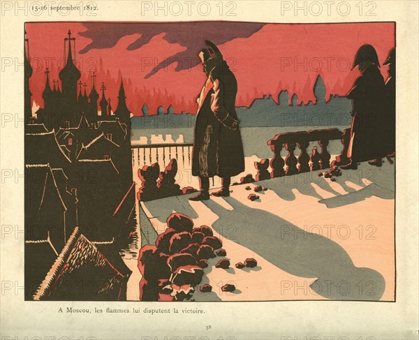 A book for children: Napoleon I watching the fires in Moscow