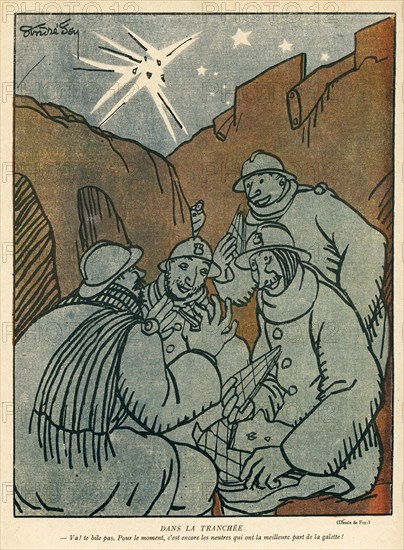 Drawing on published in La Baïonnette in 1916