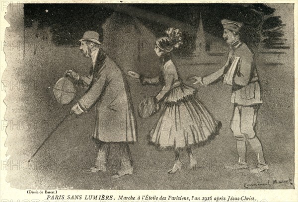 Drawing on published in La Baïonnette in 1916