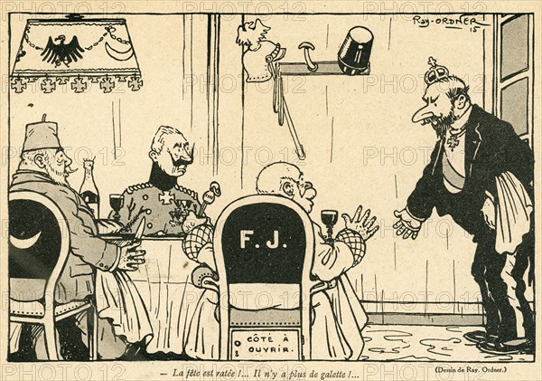 Dessin humoristique paru dans La Baïonnette n°27 du 6 janvier 1916