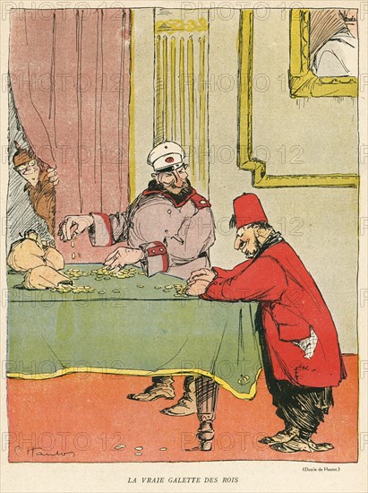 Dessin humoristique paru dans La Baïonnette n°27 du 6 janvier 1916