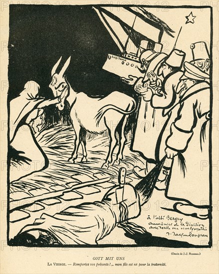 Dessin humoristique paru dans La Baïonnette n°27 du 6 janvier 1916