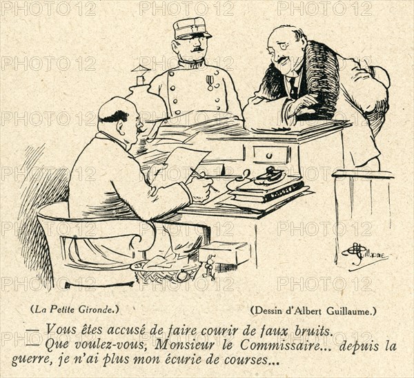 Dessin humoristique paru dans La Baïonnette n°28 du 13 janvier 1916