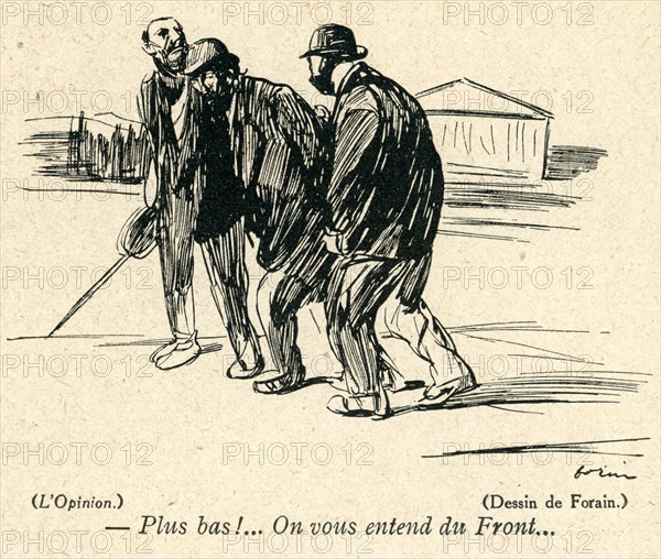 Drawing on published in La Baïonnette in 1916