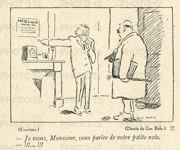 Drawing on published in La Baïonnette in 1916