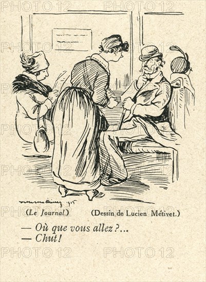 Drawing on published in La Baïonnette in 1916