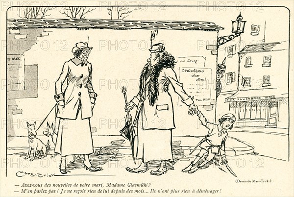 Dessin humoristique paru dans La Baïonnette n°29 du 20 janvier 1916