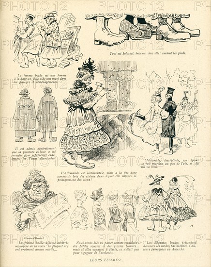 Drawing on published in La Baïonnette in 1916