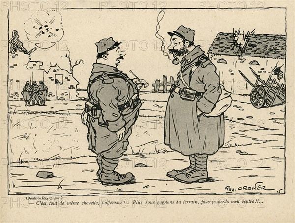 Dessin humoristique paru dans La Baïonnette n°30 du 27 janvier 1916