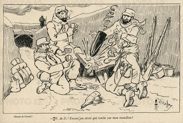 Drawing on published in La Baïonnette in 1916