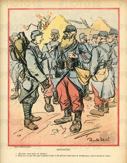 Dessin humoristique paru dans La Baïonnette n°30 du 27 janvier 1916