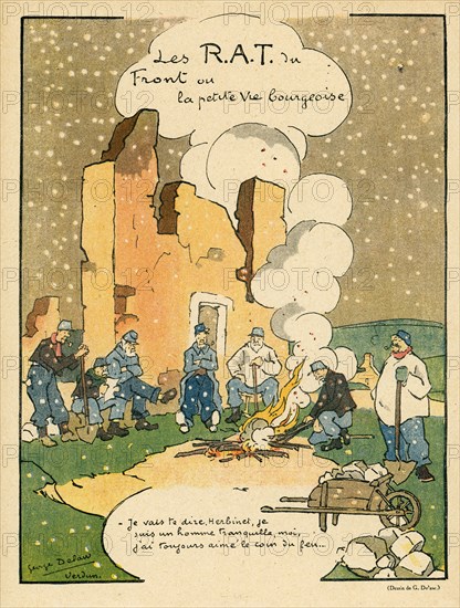 Dessin humoristique paru dans La Baïonnette n°30 du 27 janvier 1916