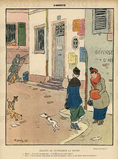 Dessin humoristique paru dans La Baïonnette n°31 du 3 février 1916