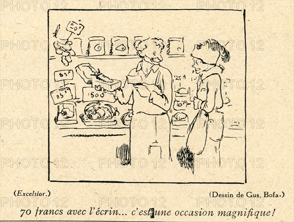 Dessin humoristique paru dans La Baïonnette n°31 du 3 février 1916