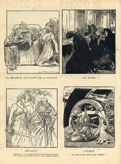 Drawing on published in La Baïonnette in 1916