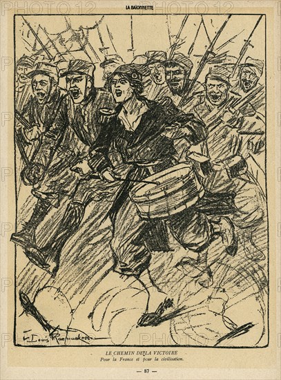 Drawing on published in La Baïonnette in 1916