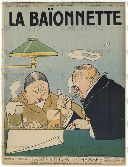 Drawing on published in La Baïonnette in 1916