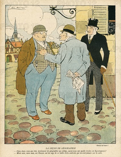 Dessin humoristique paru dans La Baïonnette n°33 du 17 février 1916