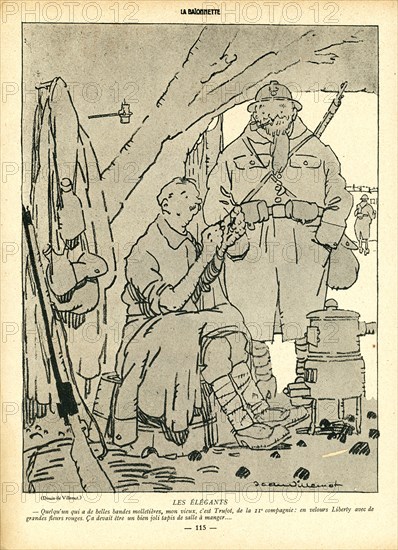 Dessin humoristique paru dans La Baïonnette n°34 du 24 février 1916