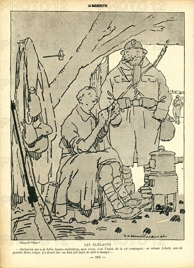 Drawing on published in La Baïonnette in 1916